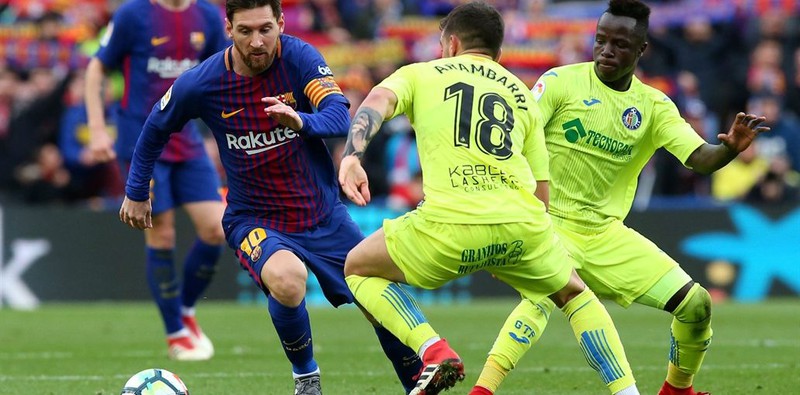 Vắng Messi nhưng Barca vẫn vượt trội hơn hẳn với Getafe. (Ảnh: Getty)