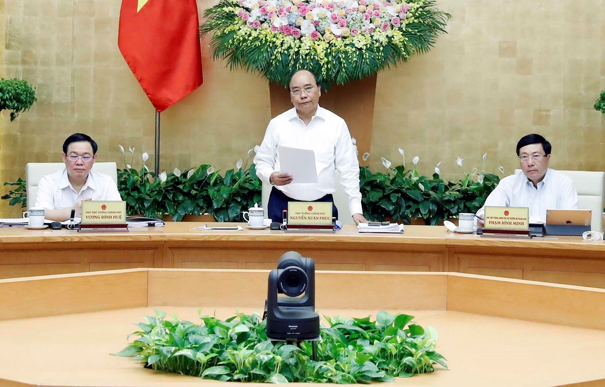 Thủ tướng Chính phủ Nguyễn Xuân Phúc chủ trì phiên họp Chính phủ thường kỳ tháng 9. (Ảnh: Thống Nhất/TTXVN)