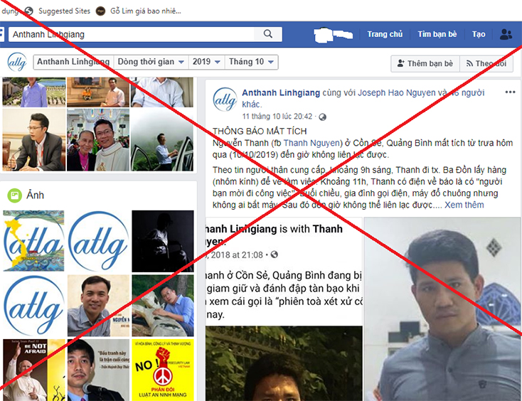 Sự xuyên tạc của các trang mạng trái với bản chất sự việc khi đối tượng Nguyễn Văn Thanh bị bắt.   