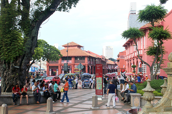 Một góc thành phố cổ Malacca. 