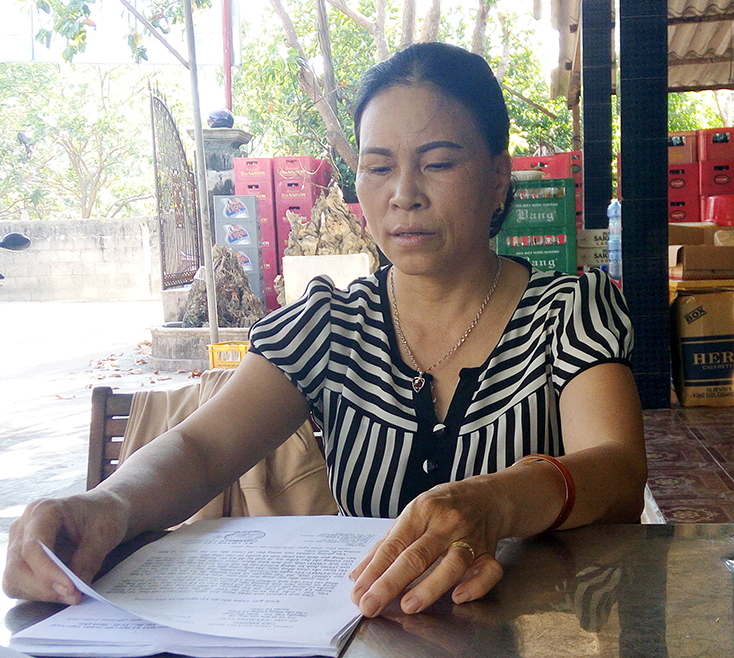 Bà Trần Thị Hoạt tiếp tục khẳng định không đồng tình với các nội dung trả lời của Sở TNMT về vụ việc bà khiến kiện.