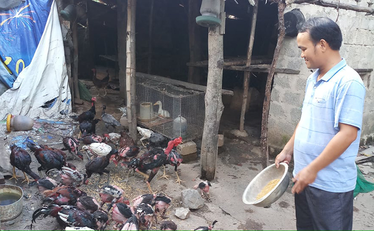  Mô hình chăn nuôi đã giúp gia đình anh Trần Minh Triều tăng thêm thu nhập hàng năm. 