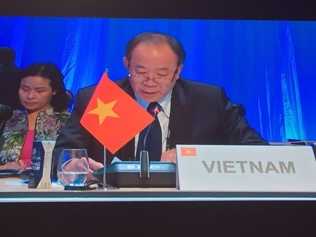 Đại sứ Việt Nam tại Pháp Nguyễn Thiệp tham dự OIF lần thứ 36. (Nguồn: baochinhphu)