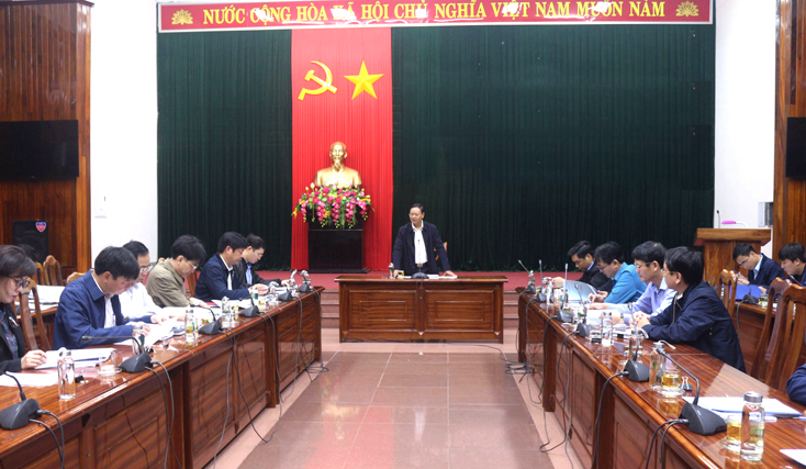 Đồng chí Lê minh Ngân, Tỉnh ủy viên, Phó Chủ tịch UBND tỉnh kết luận tại buổi làm việc.
