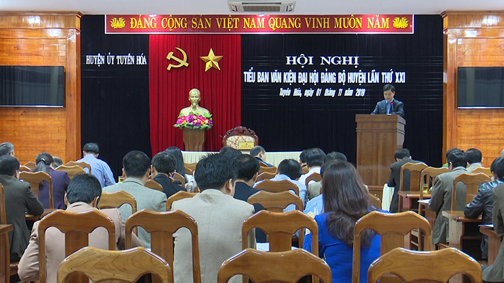 Hội nghị Tiểu ban văn kiện Đại hội Đảng bộ huyện lần thứ XXI
