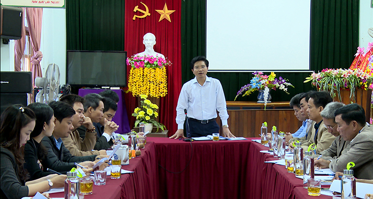Đồng chí Bí thư Thị ủy Ba Đồn Trương An Ninh phát biểu kết luận buổi làm việc.