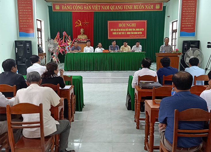 Đại biểu HĐND tỉnh tiếp xúc cử tri huyện Quảng Trạch tại xã Quảng Phương