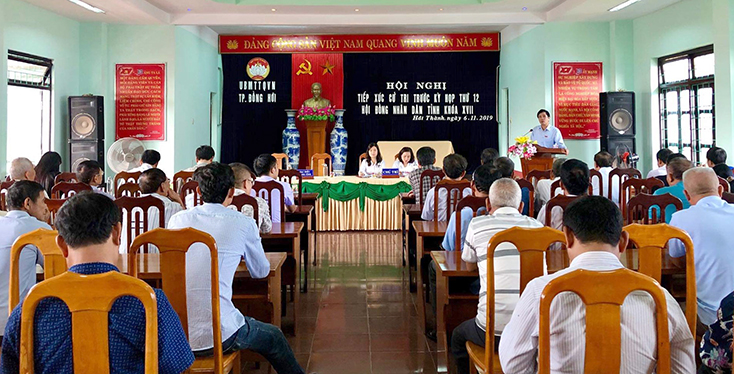 Đại biểu HĐND tỉnh tiếp xúc cử tri TP. Đồng Hới tại phường Hải Thành.
