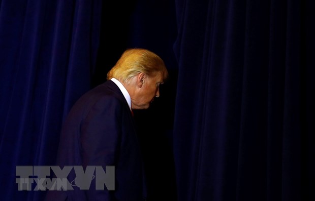  Tổng thống Mỹ Donald Trump rời một cuộc họp báo tại New York ngày 25-9-2019. (Ảnh: THX/TTXVN)