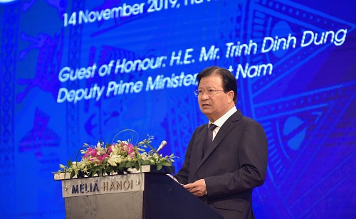 Phó Thủ tướng Trịnh Đình Dũng phát biểu tại Hội nghị - Ảnh: VGP/Đoàn Bắc