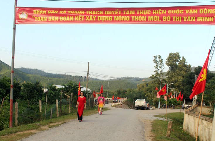 Không khí ngày hội Đại đoàn kết tại xã miền núi Thanh Thạch