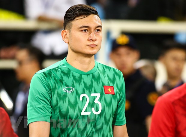  Đặng Văn Lâm xứng đáng là cầu thủ hay nhất trận Việt Nam-Thái Lan tối 19-11 trên sân Mỹ Đình ở vòng loại World Cup 2022. (Ảnh: Nguyên An/Vietnam+)