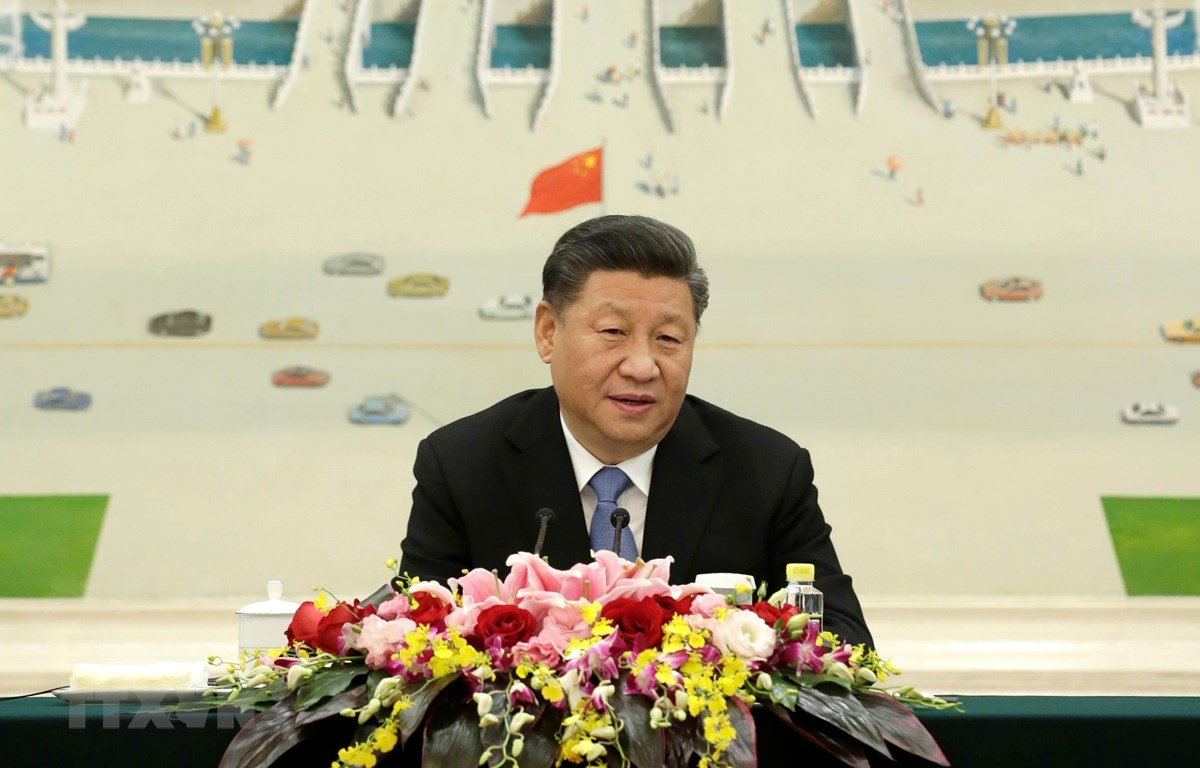 Chủ tịch Trung Quốc Tập Cận Bình phát biểu tại Diễn đàn Kinh tế Mới ở Bắc Kinh, Trung Quốc, ngày 22-11-2019. (Ảnh: AFP/TTXVN)