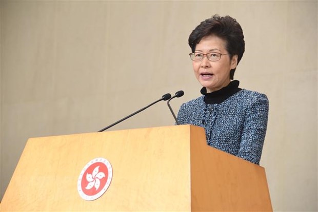 Trưởng đặc khu hành chính Hong Kong (Trung Quốc) Lâm Trịnh Nguyệt Nga. (Ảnh: THX/TTXVN)