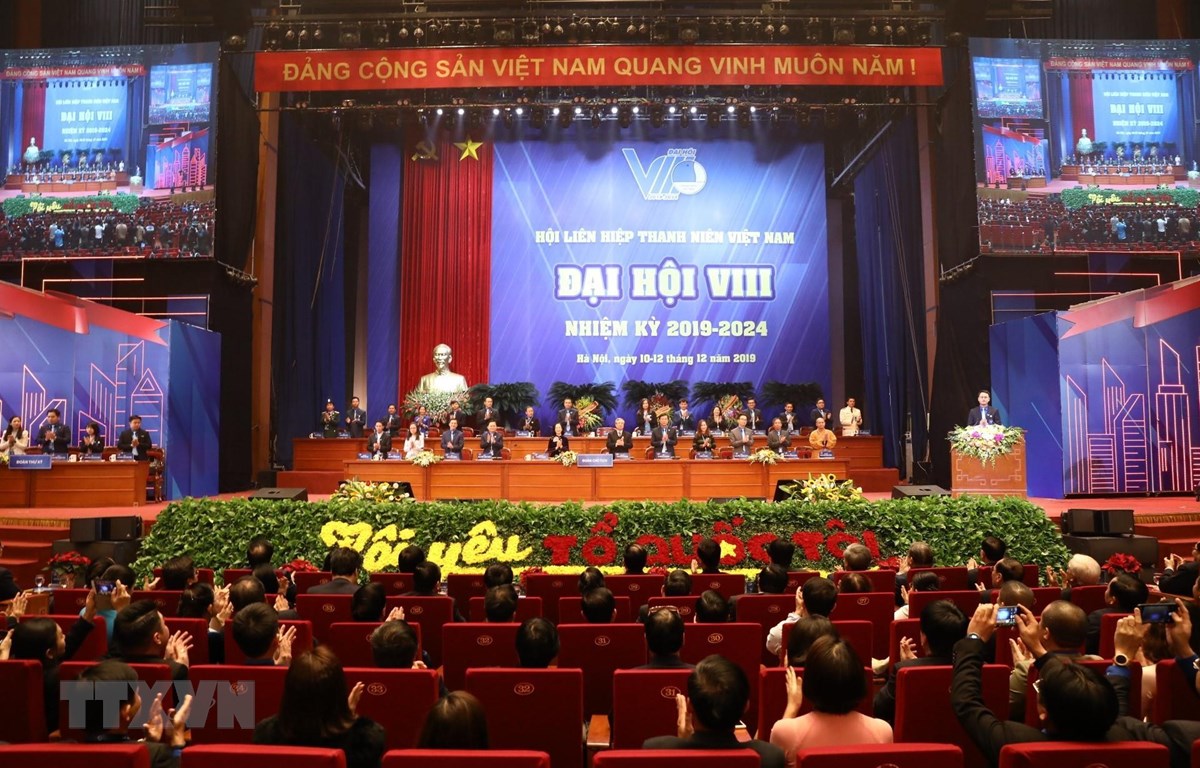  Đại hội đại biểu toàn quốc Hội Liên hiệp Thanh niên Việt Nam lần thứ VIII. (Ảnh: Văn Điệp/TTXVN)