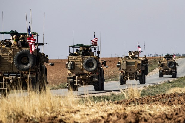 Xe quân sự Mỹ ở miền Bắc Syria. (Nguồn: AFP)