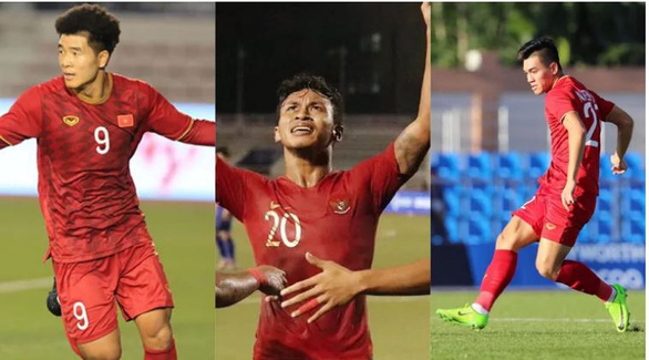  Trong 3 tiền đạo tiêu biểu ở SEA Games 30, U22 Việt Nam có 2 cầu thủ được chọn là Đức Chinh và Tiến Linh - Ảnh: Fox Sports Asia