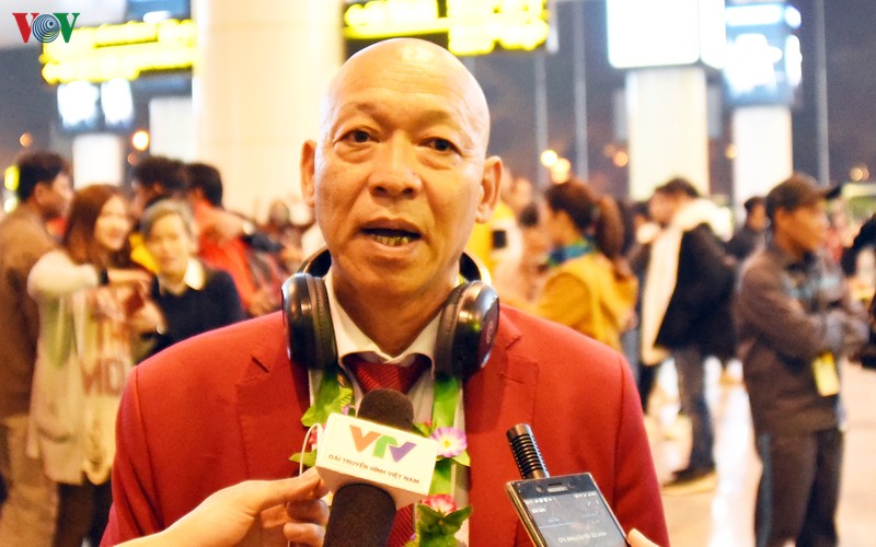 Trưởng bộ môn Điền kinh, ông Dương Đức Thuỷ tự hào về các vận động viên tranh tài ở SEA Games 30 (Ảnh: Dương Thuật).