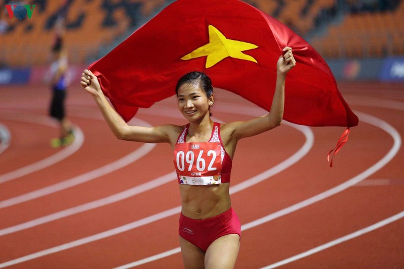 Nguyễn Thị Oanh giành 3 tấm HCV cá nhân ở SEA Games 30 (Ảnh: Ngọc Duy).
