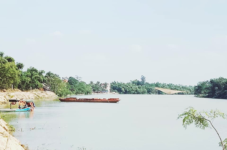 Một góc hạ lưu sông Nan, xã Quảng Sơn, thị xã Ba Đồn.