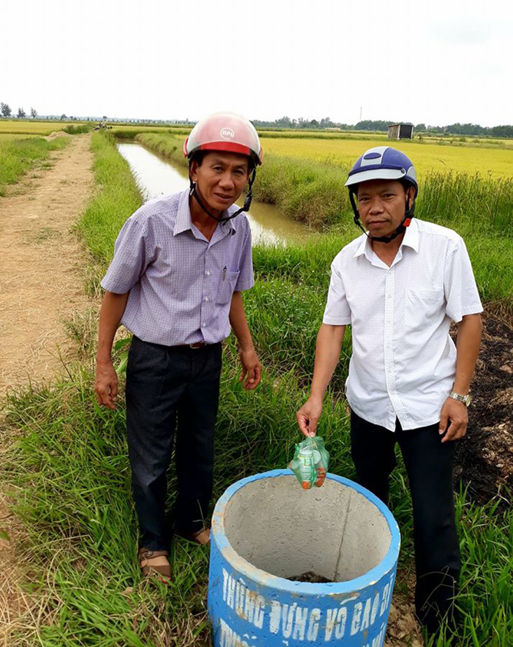 Mô hình xây dựng bể chứa bao bì, thuốc BVTV phát huy hiệu quả trong công tác bảo vệ môi trường ở Lệ Thủy. 
