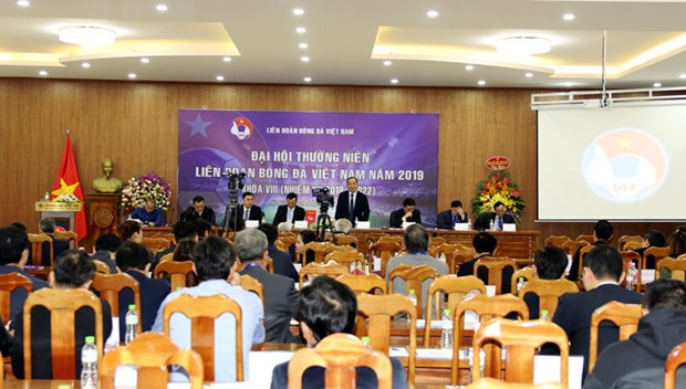 Quang cảnh Đại hội thường niên Liên đoàn Bóng đá Việt Nam. (Nguồn: VFF)