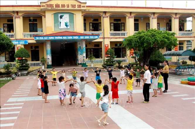  Trường mầm non xã Thụy Sơn (Thái Thụy, Thái Bình). Ảnh: Thế Duyệt/TTXVN