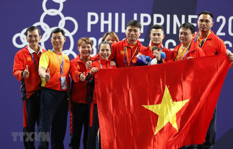 Đoàn Thể thao Việt Nam xuất sắc xếp hạng 2 toàn đoàn trên 11 quốc gia tham dự Đại hội Thể thao Đông Nam Á lần thứ 30 (SEA Games 30).     Ảnh: TTXVN