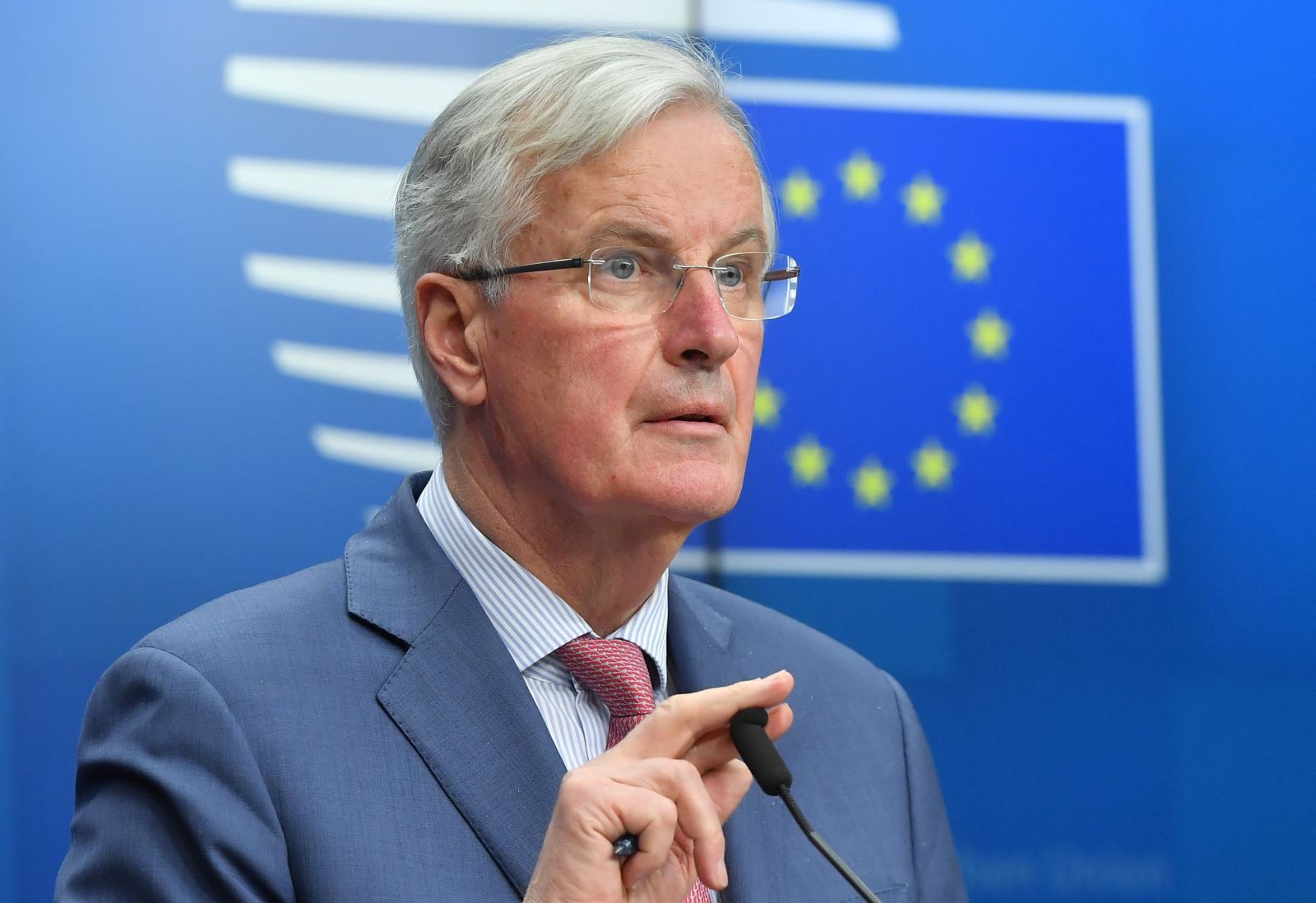 Trưởng đoàn đàm phán Brexit của Liên minh châu Âu (EU) Michel Barnier trong cuộc họp báo tại Brussels, Bỉ ngày 19-3-2019. Ảnh: AFP/TTXVN