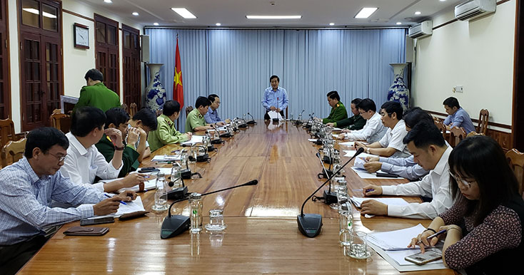 Đồng chí Nguyễn Xuân Quang, Phó Chủ tịch Thường trực UBND tỉnh phát biểu kết luận hội nghị.