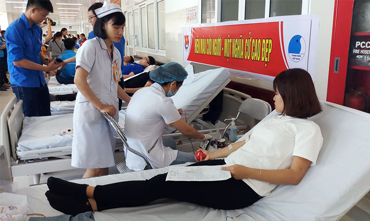 Chương trình thu hút 150 đoàn viên, thanh niên đến hiến máu