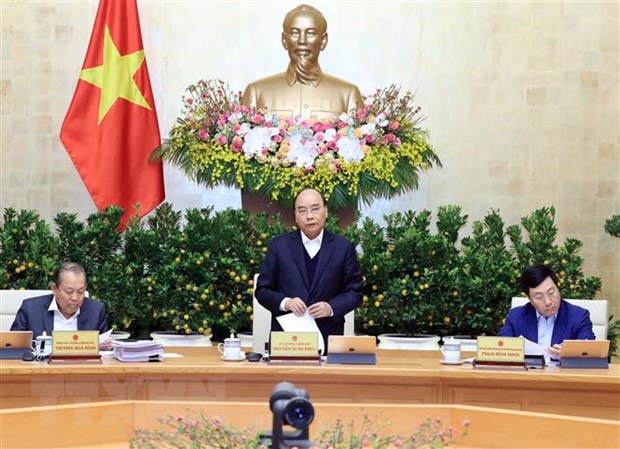  Thủ tướng Nguyễn Xuân Phúc phát biểu. (Ảnh: Thống Nhất/TTXVN)