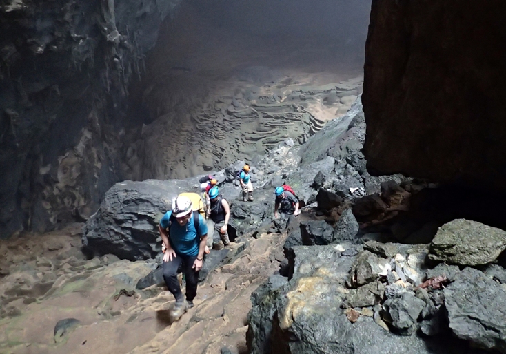 Đoàn khám phá hang Sơn Đoòng vào dịp Tết Nguyên đán năm 2014.