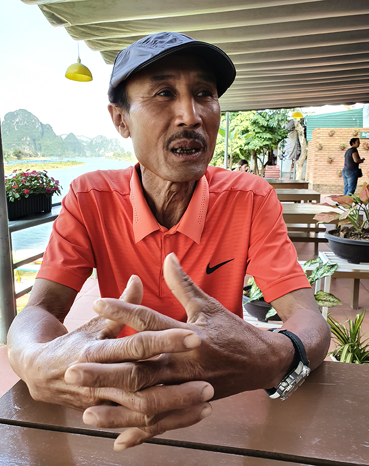 Ông Hồ Bằng Nguyên (60 tuổi), thôn Phong Nha, xã Sơn Trạch được xem là porter “lão làng” ở Phong Nha-Kẻ Bàng. 