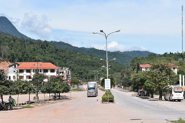 Một góc cửa khẩu quốc tế Cha Lo (xã Dân Hóa, huyện Minh Hóa) 