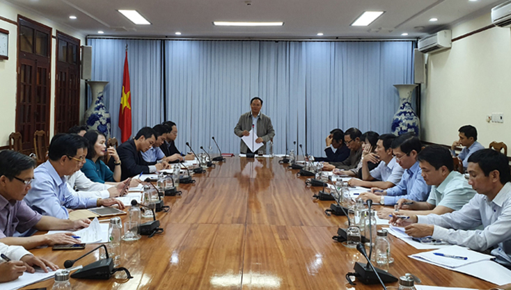 Đồng chí Lê Minh Ngân, Tỉnh ủy viên, Phó Chủ tịch UBND tỉnh, Trưởng BCĐ phát triển KTTT phát biểu kết luận buổi họp