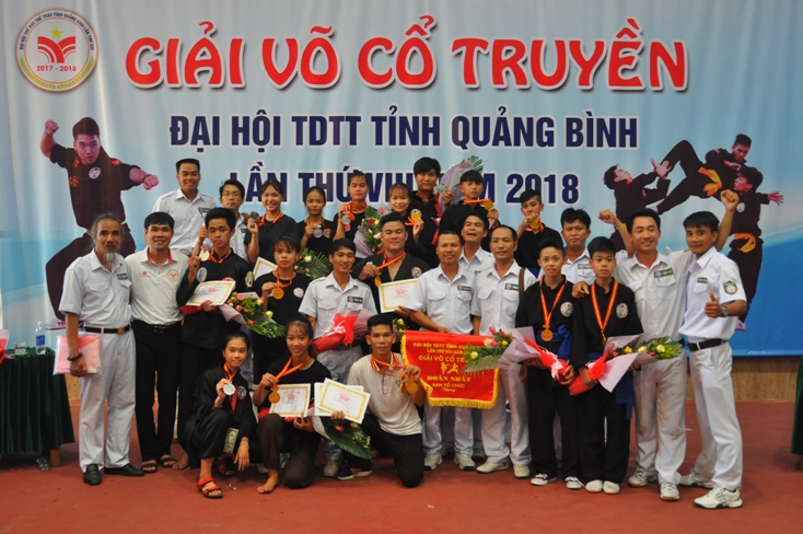 Đoàn võ thuật cổ truyền Lệ Thủy giành giải nhất toàn đoàn tại Đại hội TDTT tỉnh Quảng Bình lần thứ VIII.