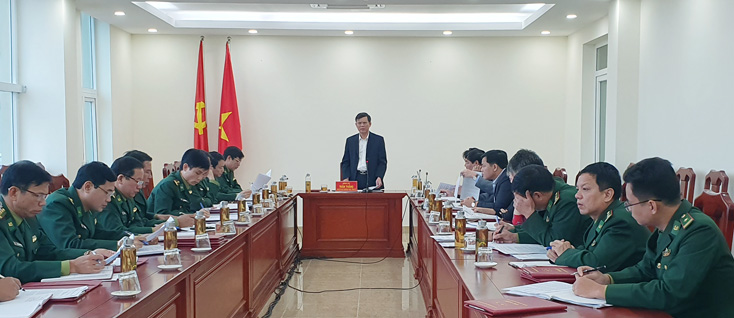 Đồng chí Trần Thắng, Phó Bí thư Thường trực Tỉnh ủy kết luận buổi làm việc.