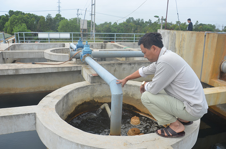 Nhà máy xử lý nước thải Bàu Sen, nơi xử lý nguồn nước sạch cung cấp cho thị xã Ba Đồn