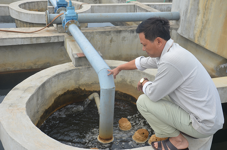 Nguồn nước thô được khai thác từ hồ Bàu Sen và được xử lý trước khi cung cấp nước sạch cho thị xã Ba Đồn