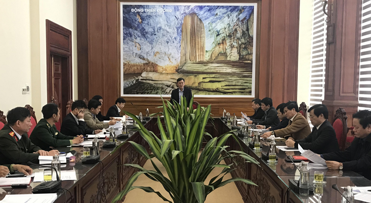 Đồng chí Phó Bí thư Thường trực Tỉnh ủy Trần Thắng phát biểu kết luận hội nghị