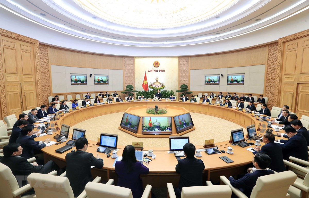 Thủ tướng Nguyễn Xuân Phúc chủ trì Phiên họp Chính phủ thường kỳ tháng 12-2019. (Ảnh: Thống Nhất/TTXVN)