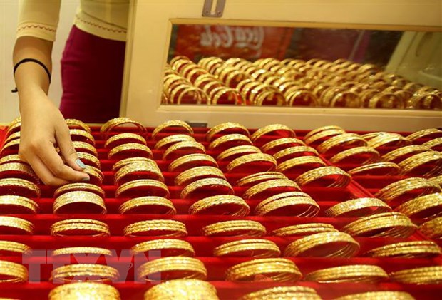 Trang sức vàng được bày bán tại Yangon, Myanmar. (Nguồn: THX/TTXVN)