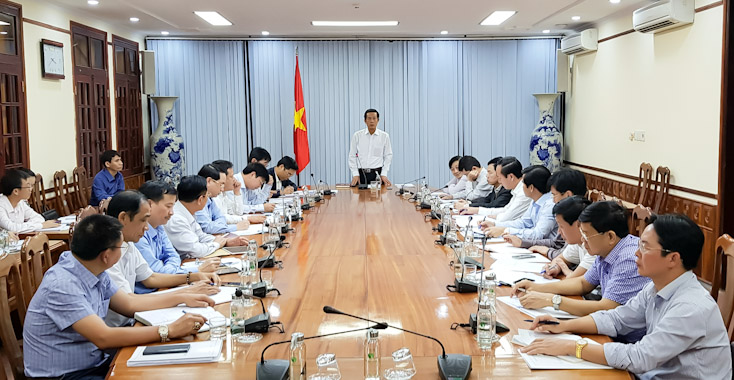 Đồng chí Trần Công Thuật, Chủ tịch UBND tỉnh kết luận buổi làm việc.