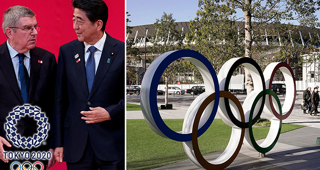  Chủ tịch IOC (trái) và thủ tướng Nhật nhất trí hoãn Olympic 2020