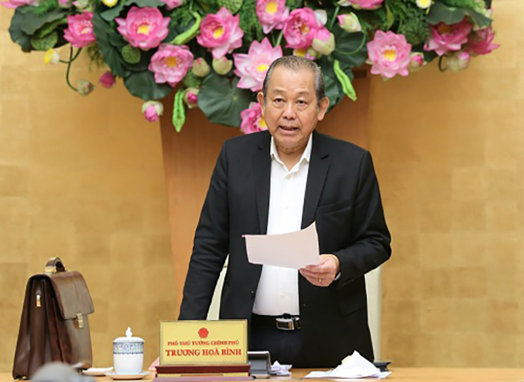  Phó Thủ tướng Thường trực Chính phủ Trương Hòa Bình phát biểu tại Phiên họp - Ảnh: VGP/Lê Sơn