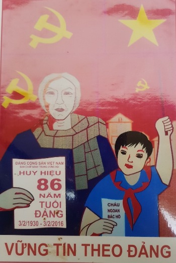   Tác phẩm chào mừng Ngày thành lập Đảng Cộng sản Việt Nam của họa sỹ Lê Anh Tân.