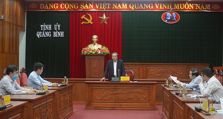 Đồng chí Bí thư Tỉnh ủy Hoàng Đăng Quang:  