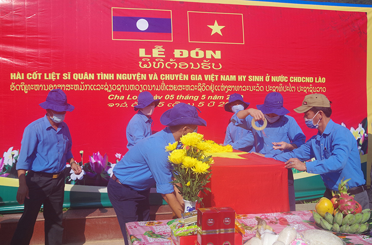 Kết thúc mùa khô 2019 - 2020 trên nước bạn Lào, Đội 589 Bộ CHQS tỉnh đã quy tập được 26 hài cốt liệt sỹ