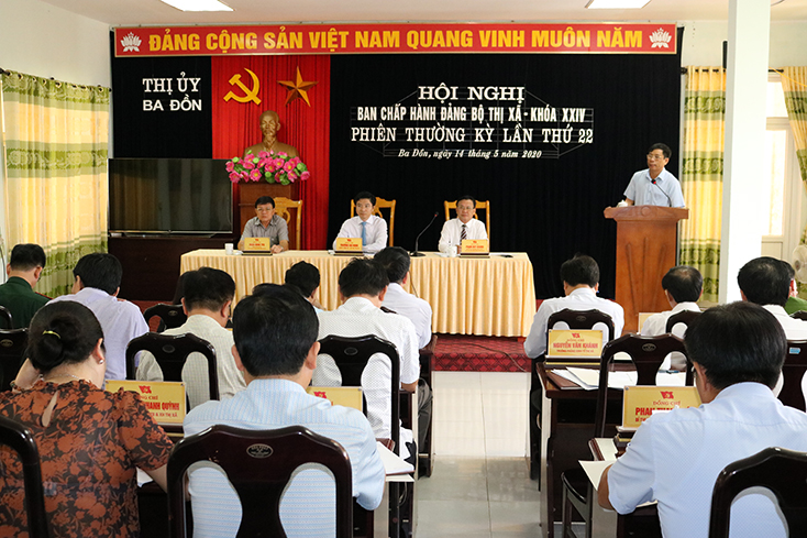 Hội nghị BCH Đảng bộ thị xã Ba Đồn lần thứ 22